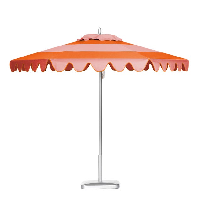 Not Yet Made - Made To Order Tuscan Sunset 9' Patio Umbrella, Light Pink & Orange For Sale - Image 5 of 5