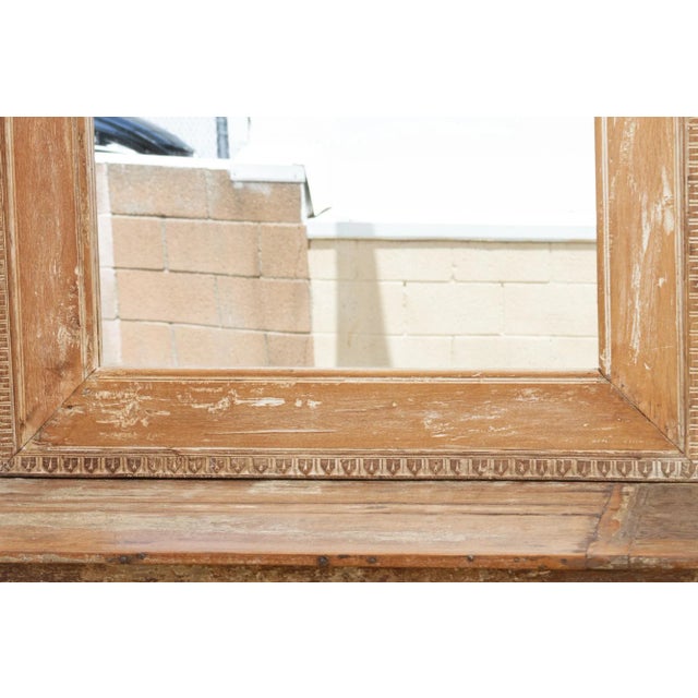 Tall Carved Rustic Mirror Frame For Sale In Los Angeles - Image 6 of 9