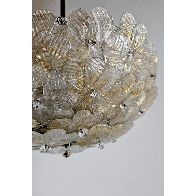 Glass Murano Glass Flower Basket Pendant from Barovier & Toso, Italy For Sale - Image 7 of 13