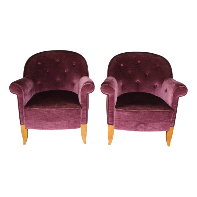 Set of Art Deco Armchairs, 1940s For Sale