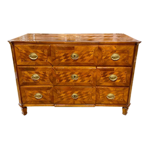 19th Century Northern Italian Parquetry Inlaid Walnut Commode