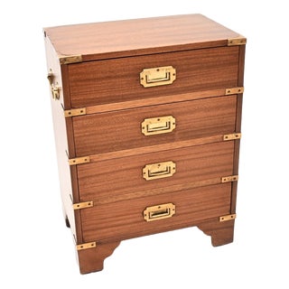 Antique Military Campaign Style Chest of Drawers, 1930 For Sale