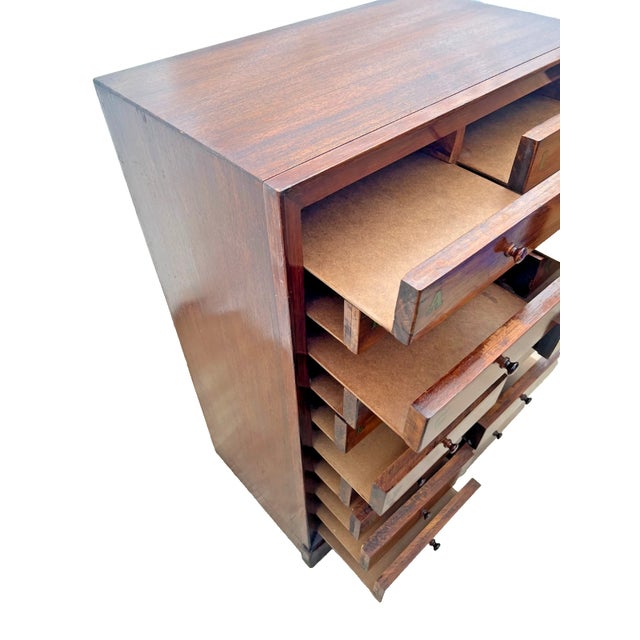 Antique Industrial Multi Twenty Drawer Mercantile Sheet Music, Filing Chest For Sale - Image 10 of 18