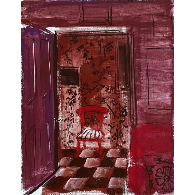 "Striped Chair" Giclee Print of My Original Painting Shann Spishak For Sale