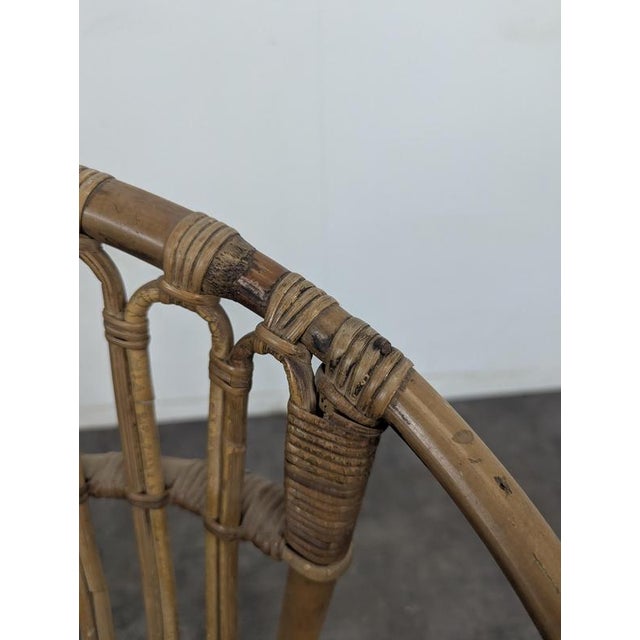 Vintage Bamboo and Rattan Armchair For Sale - Image 5 of 7