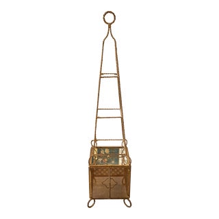 1970s Hollywood Regency Italian Gilt Etagere For Sale