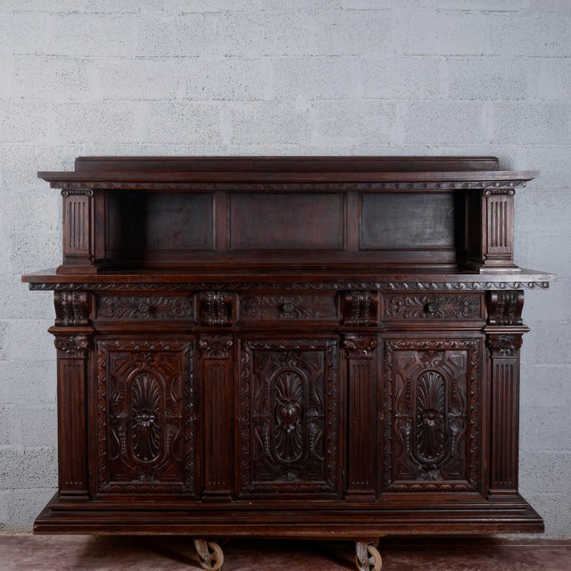 Wood Antique Credenza with Plate Rack by Maggini Recanati, 1800s For Sale - Image 7 of 18