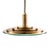 Metal Vintage Pendant Lamp in Brass and Glass from Hillebrand Leuchten, Germany, 1970s For Sale - Image 7 of 12