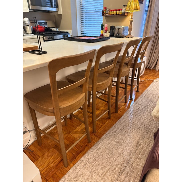 Traditional Pottery Barn Cline Counter Stools in Antique Umber For Sale - Image 3 of 5