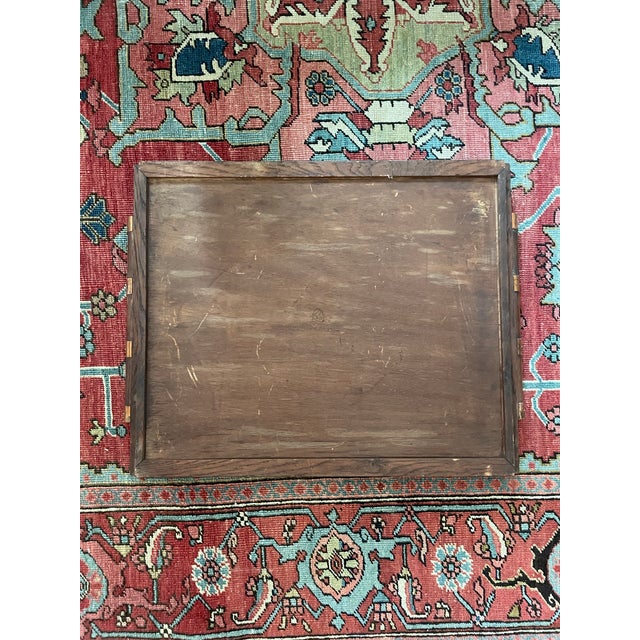 1920s Arts and Crafts Wood and Copper Serving Tray For Sale - Image 5 of 7