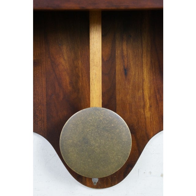 Late 20th Century Howard Miller American Country Farmhouse Mahogany Regulator Wall Clock German For Sale - Image 5 of 18