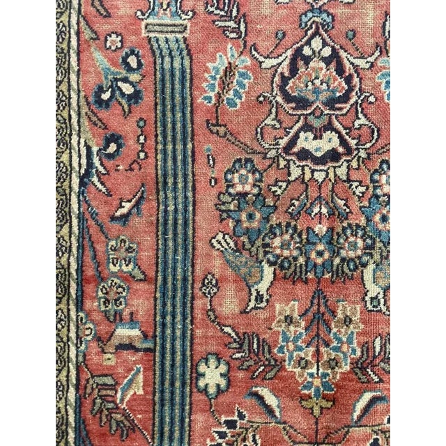 Textile Mid-Century Rug with Floral Pattern For Sale - Image 7 of 16