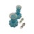 Glass Vintage Blue Opalescent Glass Perfume Bottles With Melon-Ribbed Design by Fenton Art Glass Company - A Pair For Sale - Image 7 of 12
