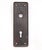 Vintage door back plate made of brass with a japanned finish. The original mounting screws are not available. Good...
