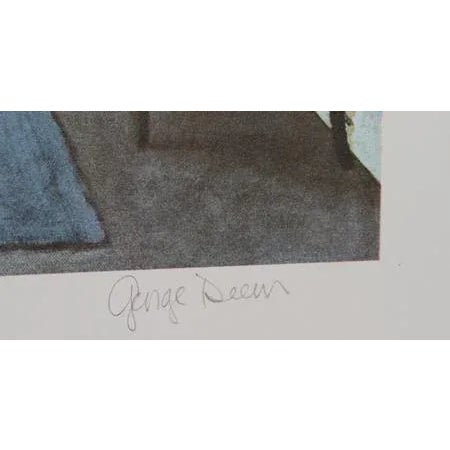 Artist: George Deem, American (1932 - 2008) Title: Pinkroom with Vermeer Painting Year: 1978 Medium: Lithograph, signed...