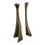 Pair of Solid Bronze Vintage Candlesticks For Sale