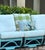 Mid-Century Bamboo Pretzel Sofa in Robin Egg Blue With New Restoration Hardware Outdoor Cushions for a Modern Appeal and Comfort. 3 Sections For Sale - Image 10 of 10