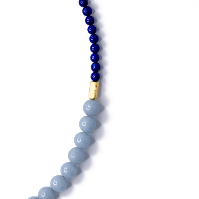 2020s Blue Angelite Luxe Necklace For Sale - Image 5 of 7