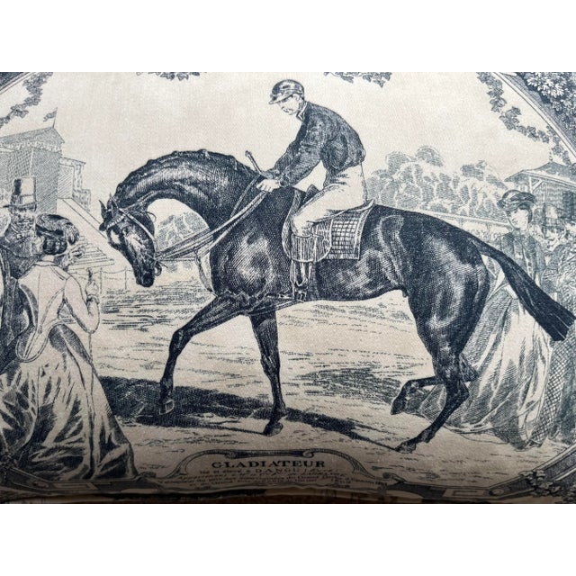 Custom Kravet "Gladiateur" Equestrian Toile Pillows-a Pair For Sale In New York - Image 6 of 9