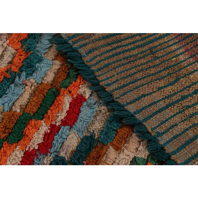 Orange Vintage Moroccan Runner With Polychromatic Chevron Patterns, From Rug & Kilim For Sale - Image 8 of 8
