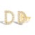 Expertly crafted to symbolize individuality and grace, this exquisite "D" initial stud earring is fashioned from radiant...