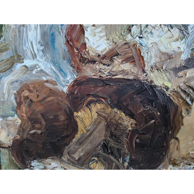 This mid century modern painting of mushrooms is by the popular Swedish artist Marianne Bos Mareng. Born in 1930, Marianne...