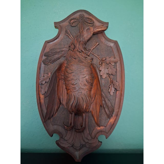 Black Forest Hunting Wall Decoration, 1950s For Sale - Image 3 of 7