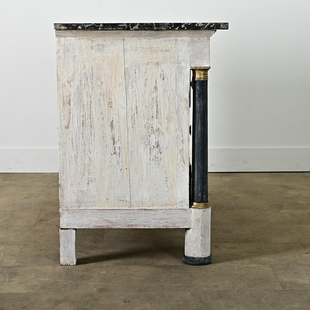 French 19th Century Painted Empire Commode For Sale - Image 4 of 8