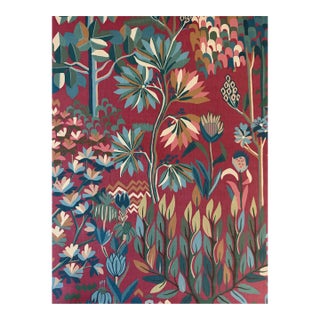 Thibaut Large Botanical Graphic Print 6 Yards F912044 Alpine Sunbaked Fabric For Sale