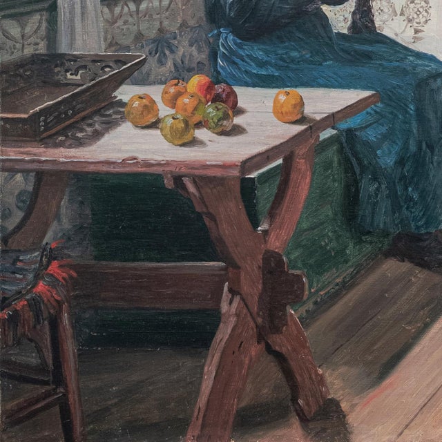 'A Quiet Afternoon' by Robert Panitzsch, 1920, Sunlit Danish Interior, Berlin Academy of Arts, Benezit For Sale - Image 11 of 11