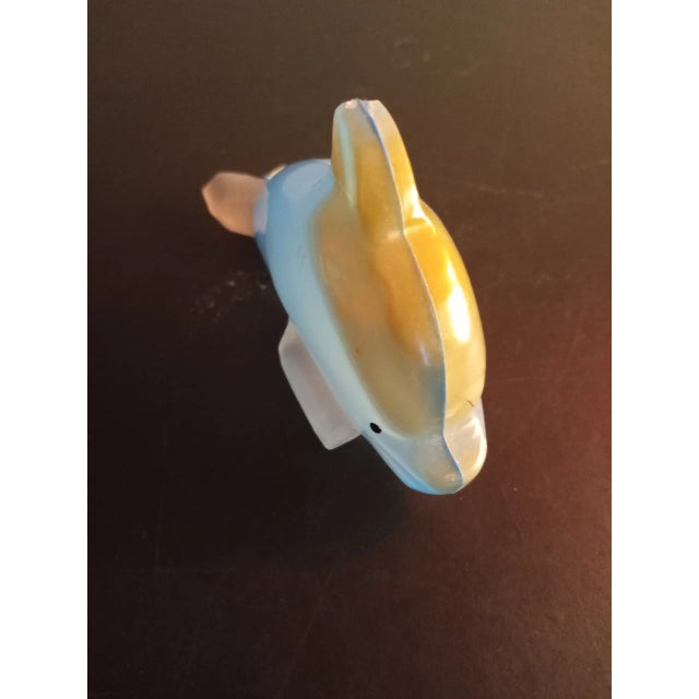 Contemporary Solid Onyx Blue Dolphin Sculpture For Sale - Image 3 of 7