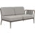 Ribbons bronze double left modular sofa by mowee dimensions: d83 x w148 x h81 cm (seat height 42 cm). Material: aluminium...