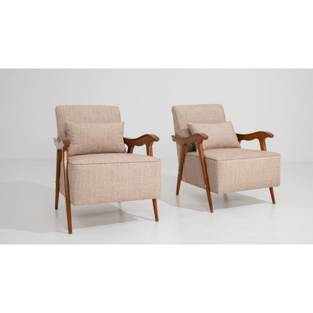 Pair Of Mid-Century Modern Armchairs For Sale - Image 4 of 16