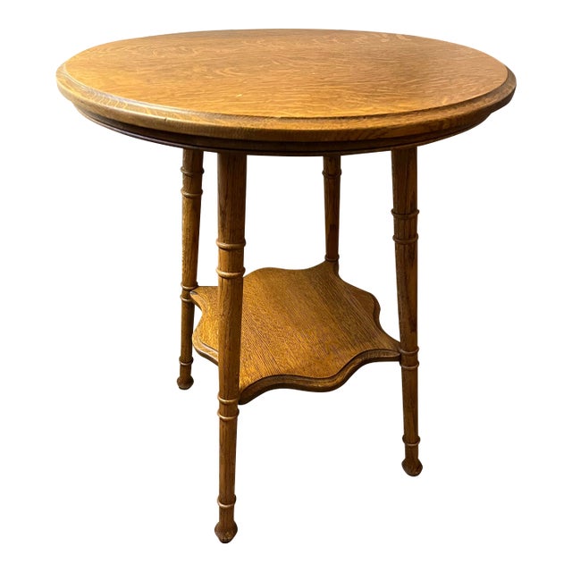 Late 19th Century Antique Oak Parlor Stand For Sale