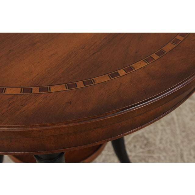 Baker Italian Style Inlaid Round Lamp Table For Sale In Philadelphia - Image 6 of 14