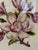Mid-Century Modern Vintage Framed Cross Stitch Magnolia Open Flower Botanical Art 23"x23" Professionally Framed Needlepoint Embroidery For Sale - Image 3 of 12