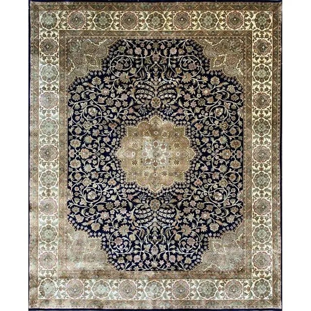 2010s Handwoven Tabriz Style Area Rug 8’0″ X 9’8″ For Sale - Image 11 of 11