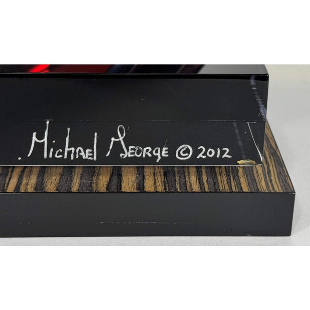 Signed Michael George Rotating Acrylic Sculpture For Sale - Image 9 of 9