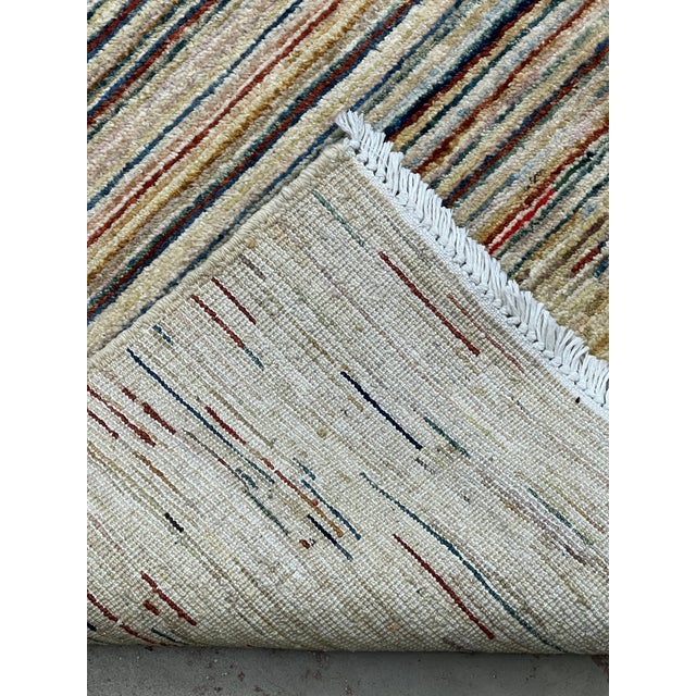 Afghan Striped Gabbeh Wool Rug 2’2” X 2’10” For Sale - Image 4 of 6