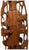 Vintage Chinese Carved Wood Guanyin Kuan Yin Lotus Birds Sculpture 23.75" For Sale - Image 11 of 15