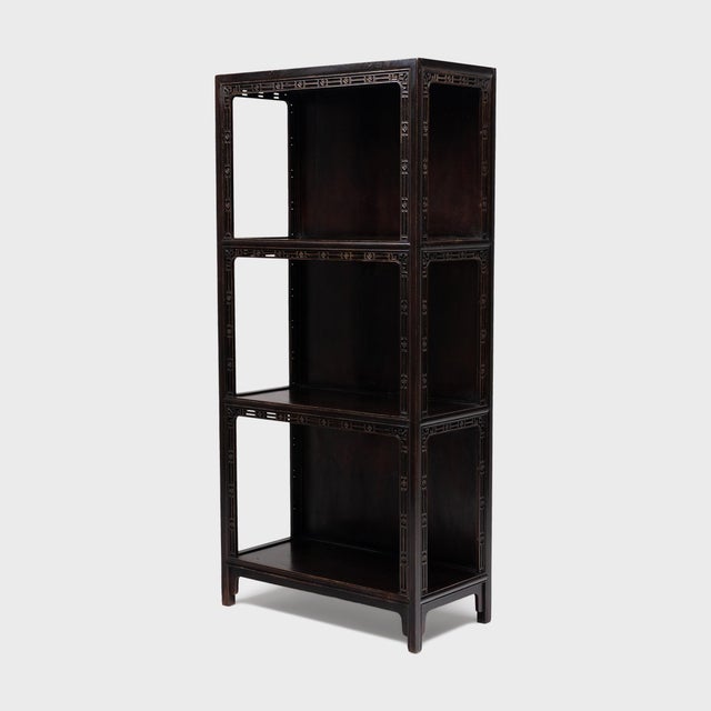 Antique Chinese Floral Fretwork Shelf, 19th Century For Sale - Image 4 of 5