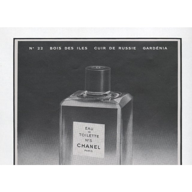 This is a matted French advertisement print for Chanel No.5. It originally appeared in a French magazine that dates to...