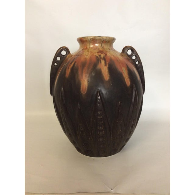 Black Art Deco Ceramic Vase by Gilbert Metenier, 1930s For Sale - Image 8 of 8