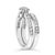 Haus of Brilliance Sterling Silver 1/2 Cttw Diamond Cluster Flower Bridal Set - Size 7 For Sale - Image 4 of 6