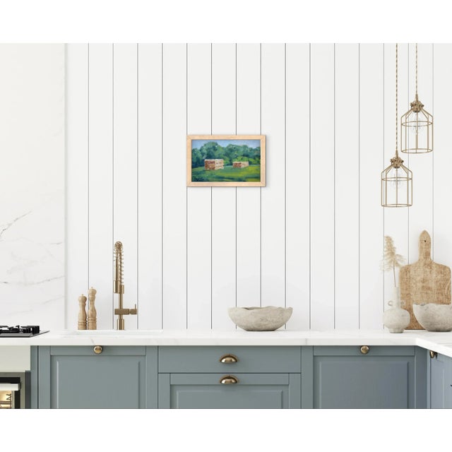 Quiet Places & Journeys — Hay Bales Landscape (Original Oil Landscape) For Sale - Image 14 of 18