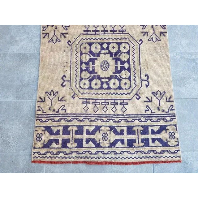 1960s Unique Oushak Vintage Runner Rug For Sale - Image 4 of 11
