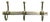 Chrome Cloakroom Coat Rack with 3 Double Swan Neck Hooks, 1960 For Sale