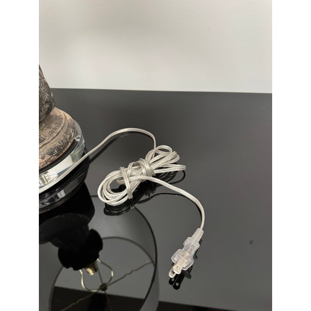 Black Black Antique Fragment Lamp For Sale - Image 8 of 9