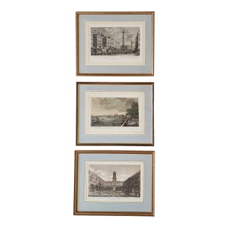 Antique English Engravings of London-Set of 3 For Sale