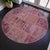 This exceptional round patchwork rug represents a brilliant fusion of historical Anatolian craftsmanship and sustainable...